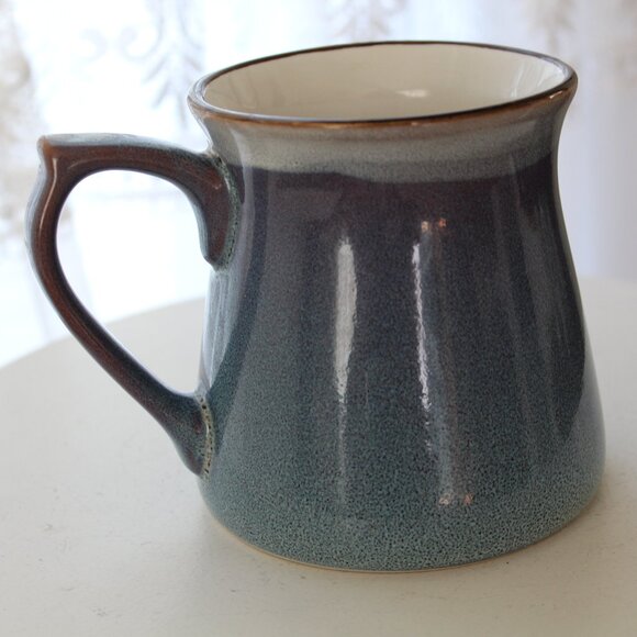 Ceramic Studio Pottery Hand Crafted Oversized La Rochelle Blue Stoneware Mug Dog - Picture 5 of 8